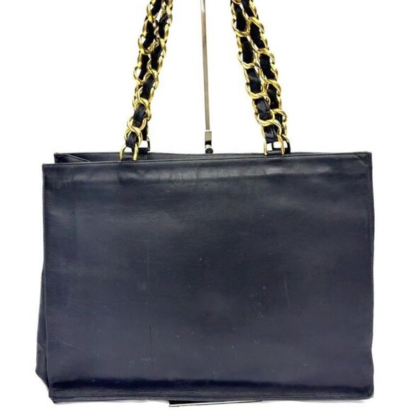 Authentic CHANEL Jumbo XL Shopping Tote Timeless Classic Black Lambskin Vintage - Picture 7 of 16